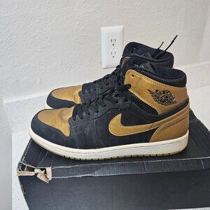 Nike Jordan 1 High "Melo" Gold Black Size 10 Mens Used OG box